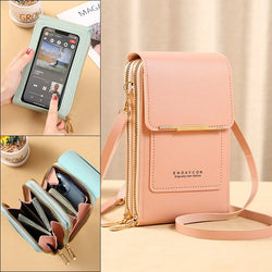 Tasche mit handyfach rosa